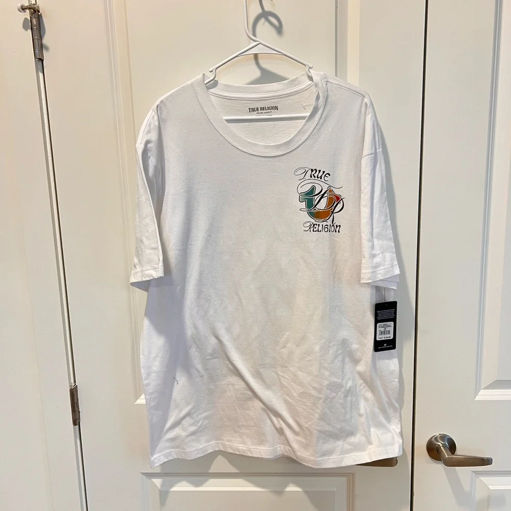 True Religion White Graphic Tee